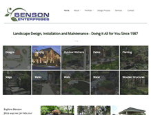 Tablet Screenshot of bensonenterprises.com